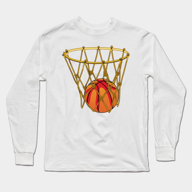 Basketball Hoop Long Sleeve T-Shirt by nickemporium1